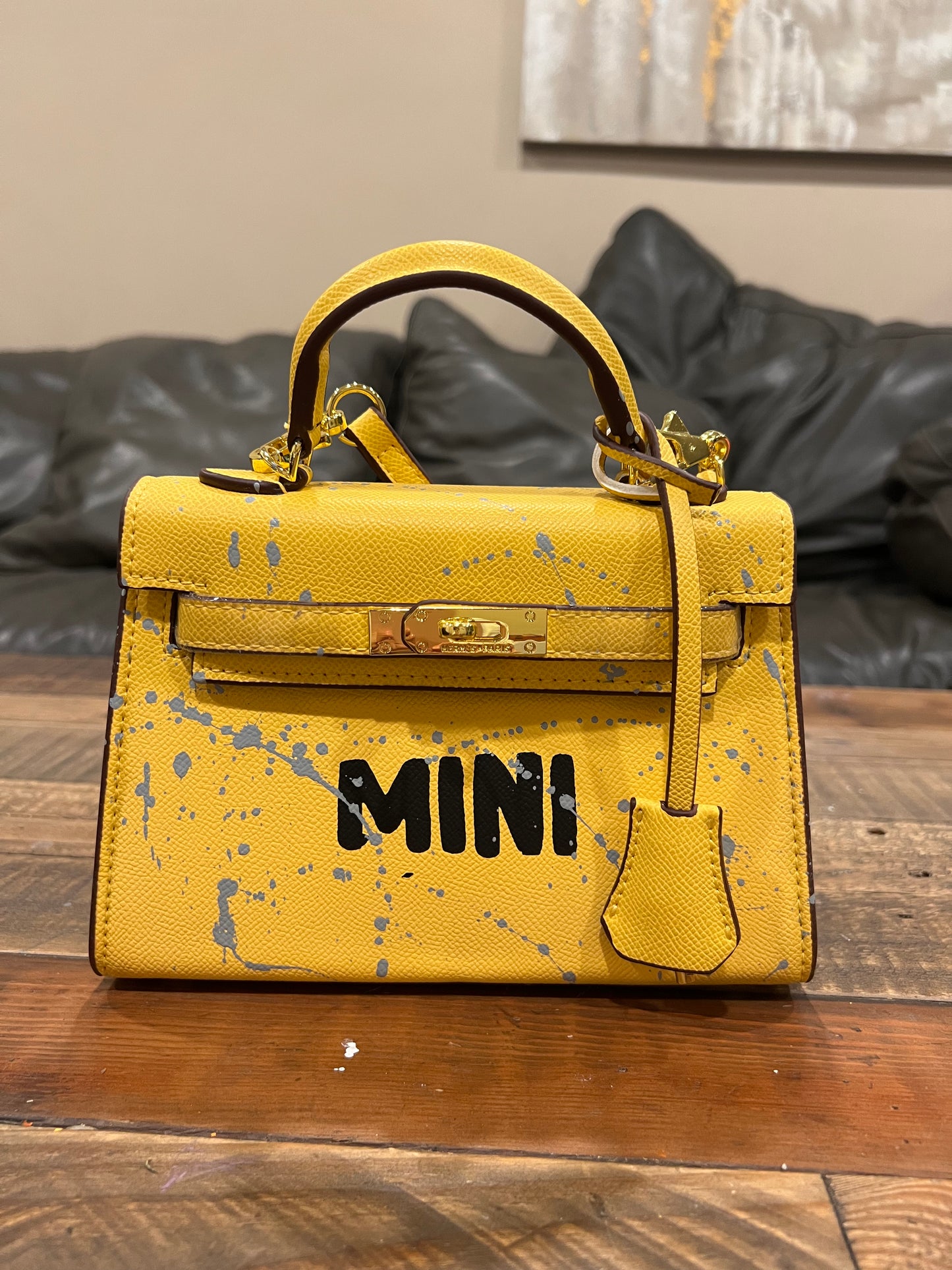 Hand painted designer inspired Bag - Mini