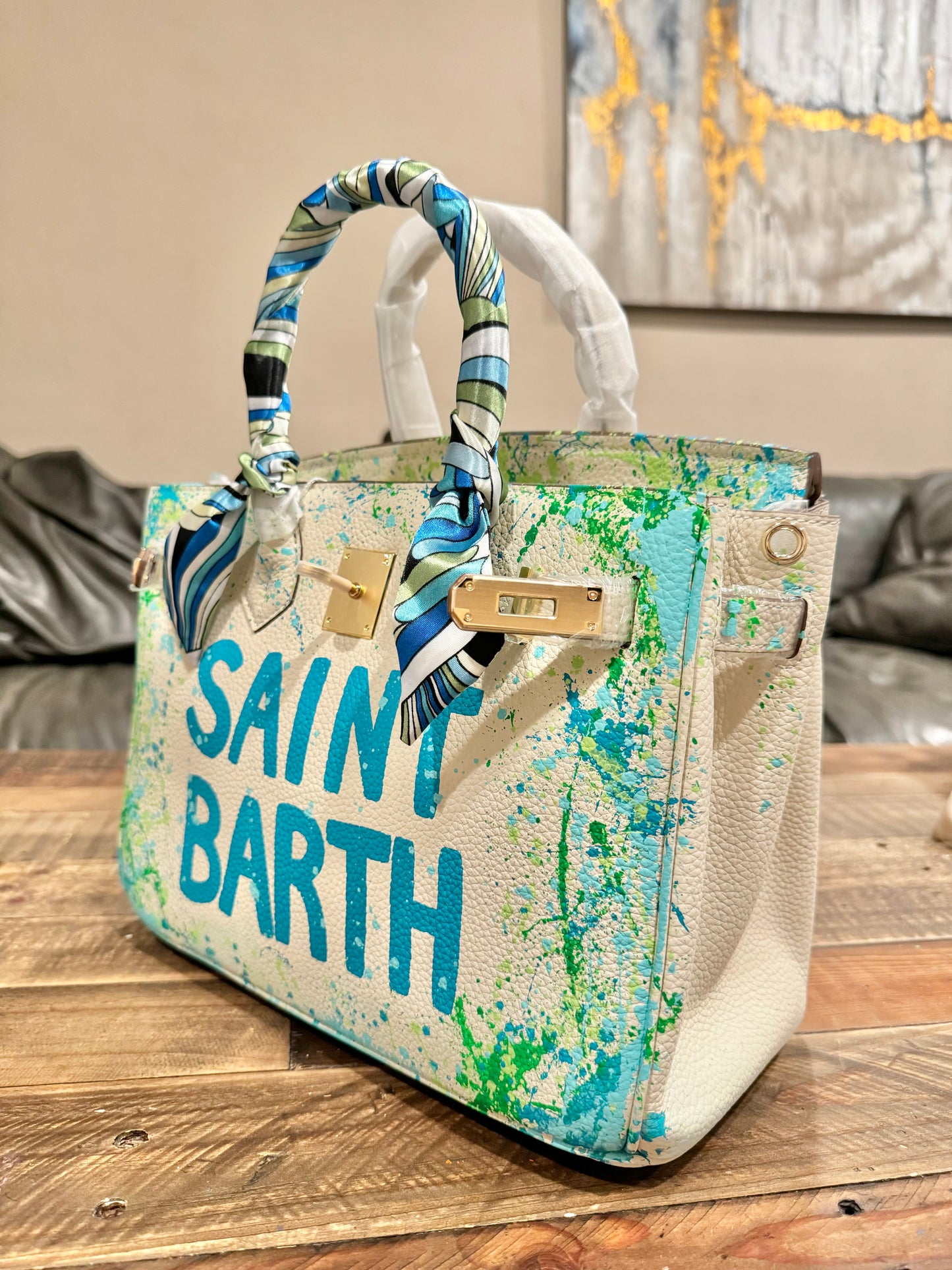 Designer inspired hand painted Bags