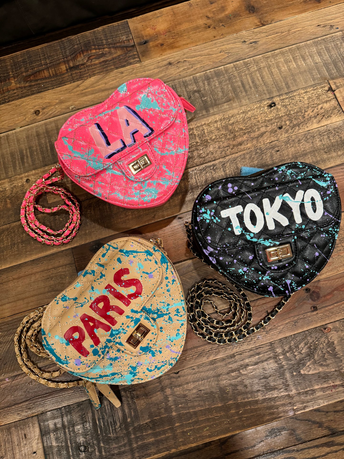 Heart shouler Bag (LA/TOKYO/PARIS)