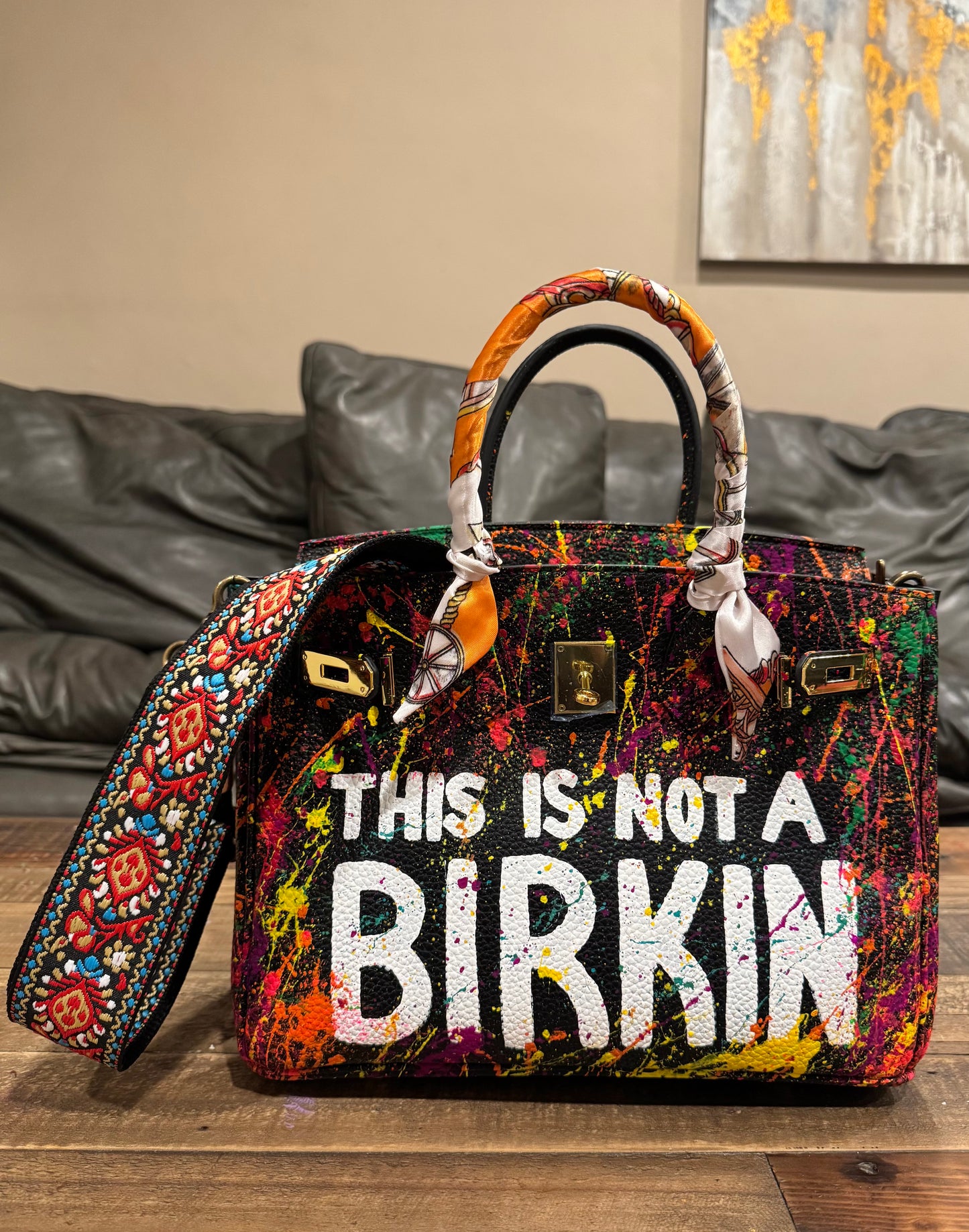 Designer inspired hand painted Bags