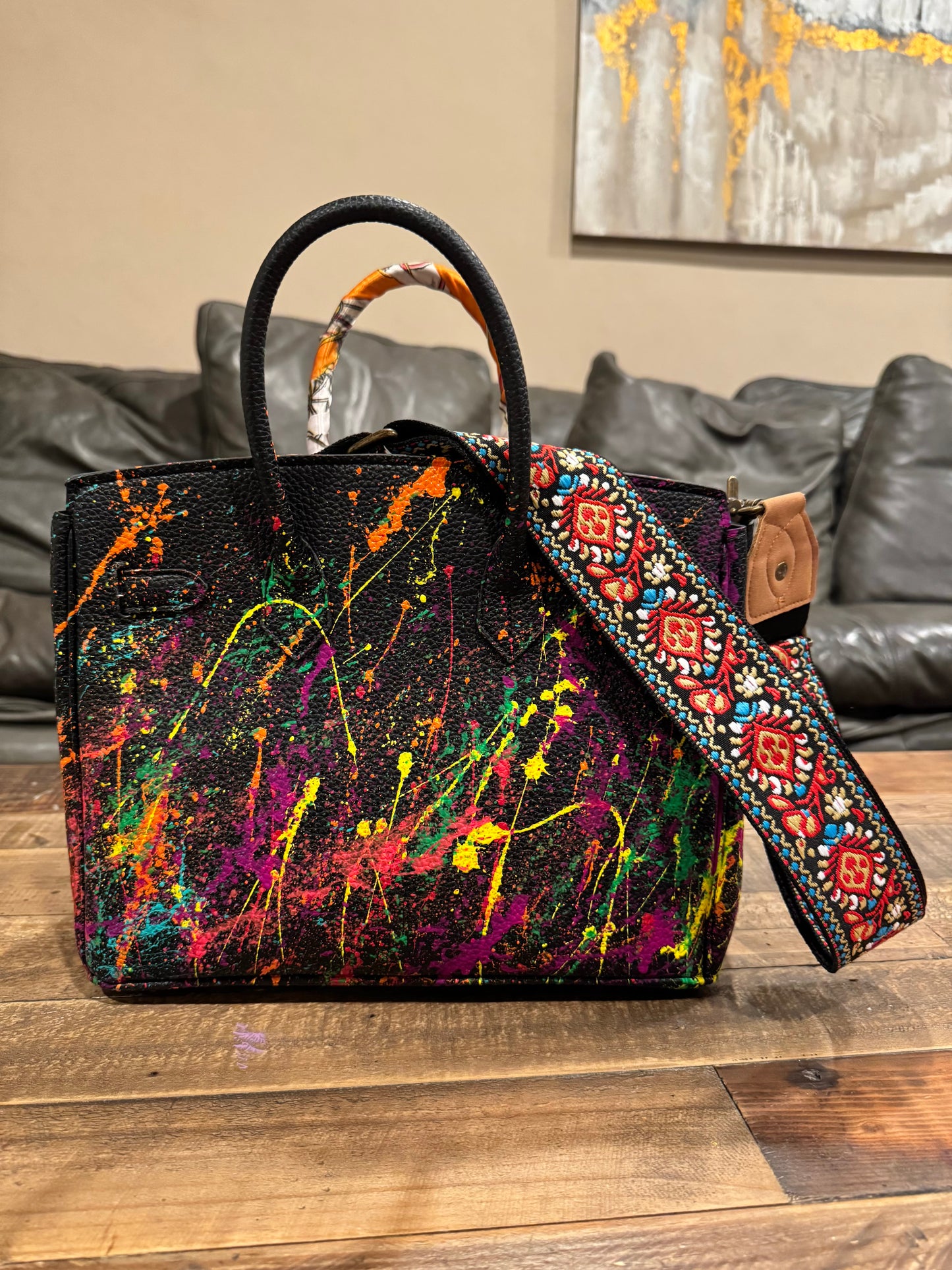 Designer inspired hand painted Bags