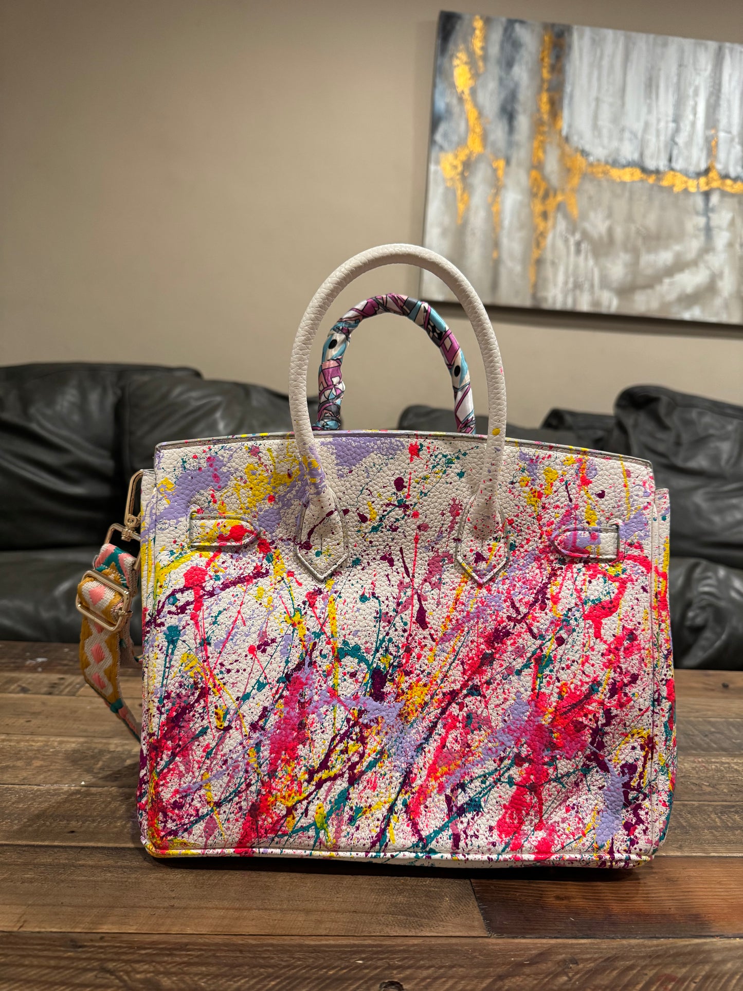 Designer inspired hand painted Bags