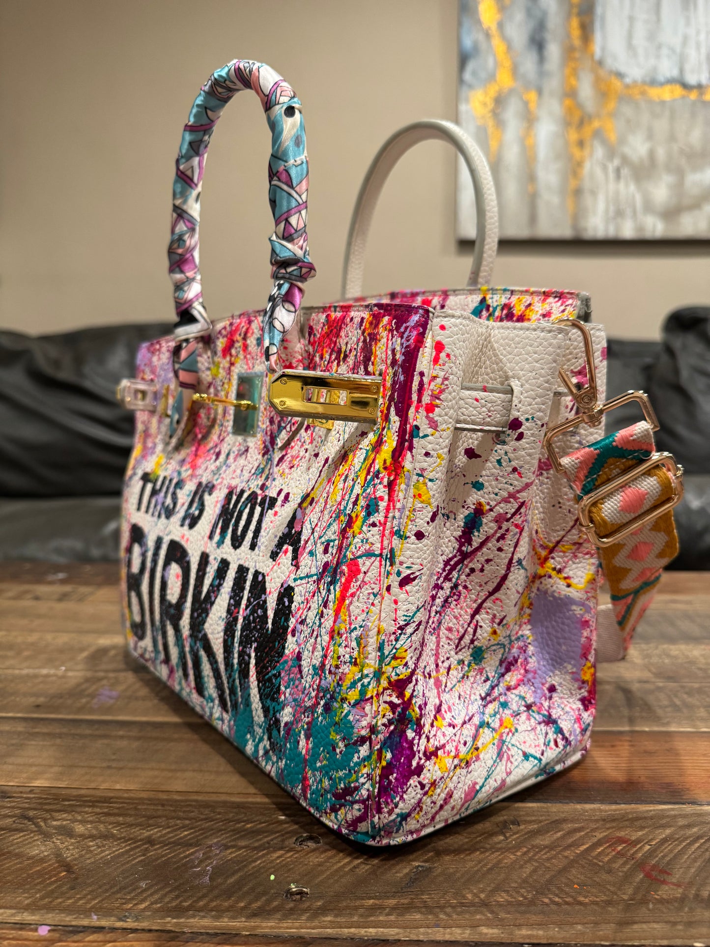 Designer inspired hand painted Bags